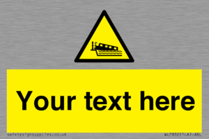 Custom warning grounding narrow boat on lock cill